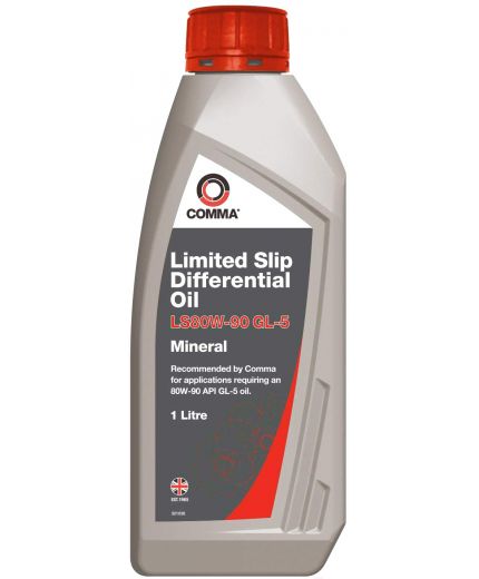 Трансмиссионное масло COMMA для дифференциалов Limited Slip 80W-90 1л