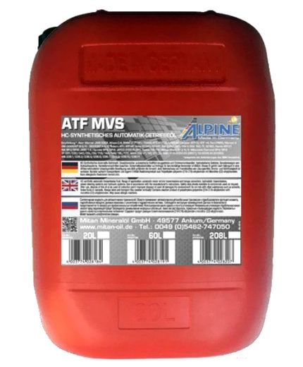 Трансмиссионное масло ALPINE ATF MVS 20л