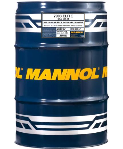 Моторное масло MANNOL Elite 5W-40 SN/CF 60л ESTER