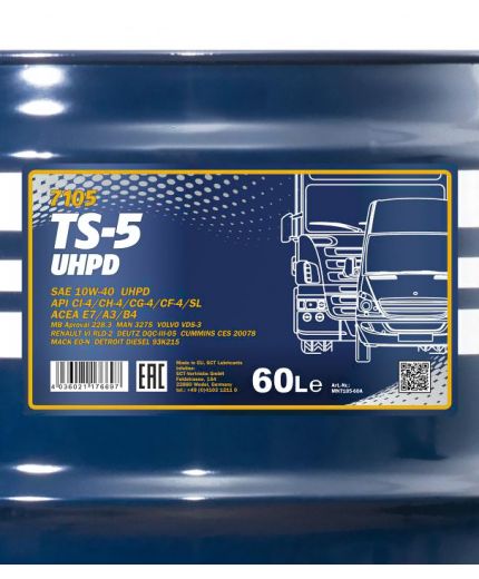 MANNOL TS-5 UHPD 10W-40 CI-4/SL 60л Фото 2