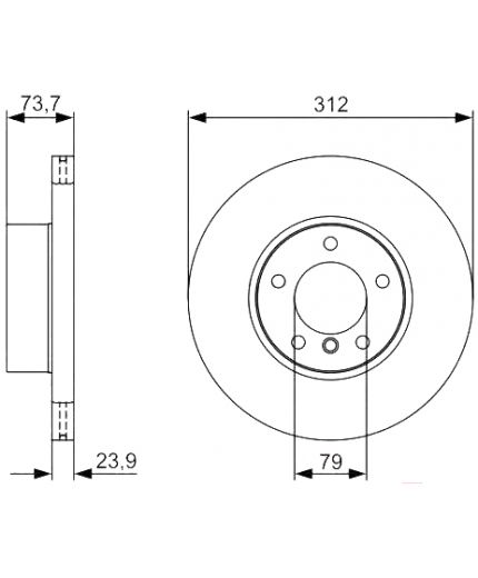 BOSCH Тормозной диск
