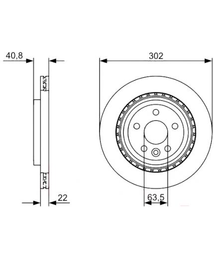 BOSCH Тормозной диск