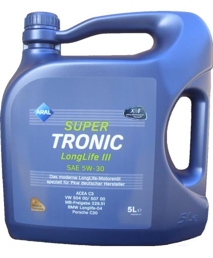 Моторное масло ARAL Super Tronic LongLife III 5W-30 5л Фото 2