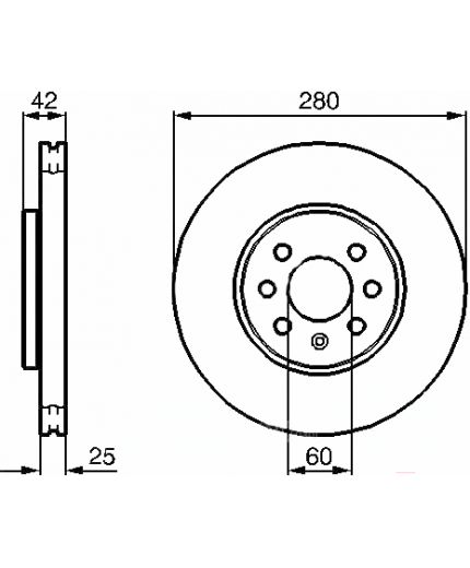 BOSCH Тормозной диск