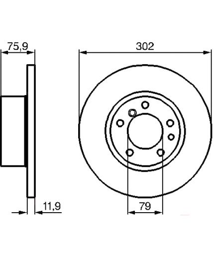 BOSCH Тормозной диск