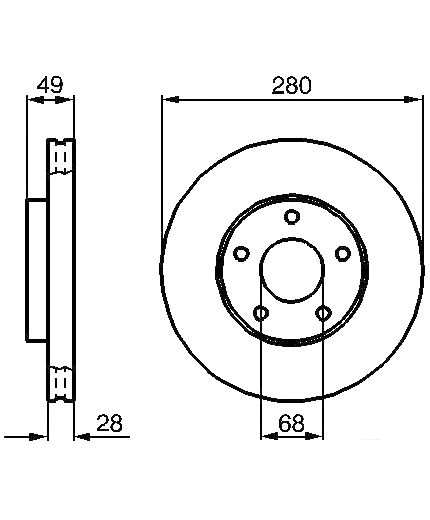 BOSCH Тормозной диск
