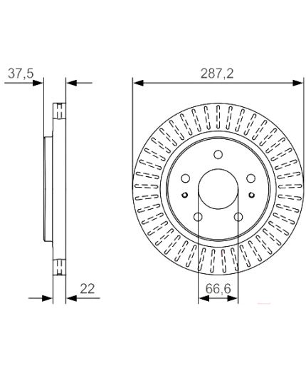 BOSCH Тормозной диск