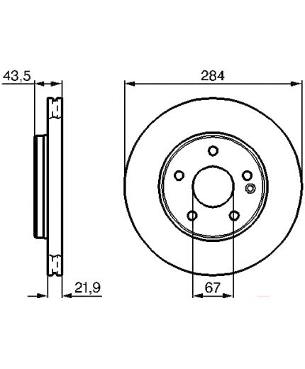 BOSCH Тормозной диск