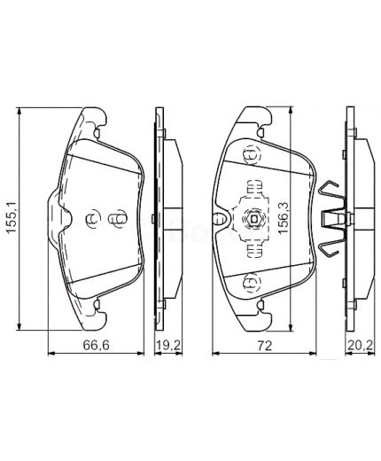 BOSCH Колодки дисковые