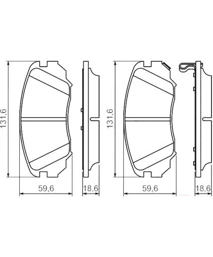 BOSCH Колодки дисковые