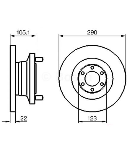 BOSCH Тормозной диск