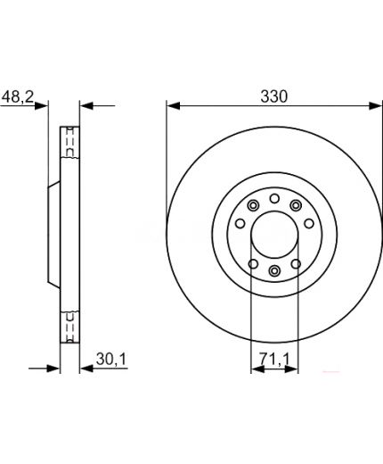 BOSCH Тормозной диск