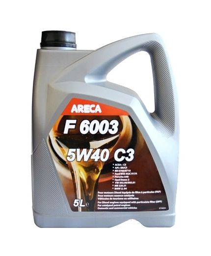 Моторное масло ARECA F6003 5W-40 C3 5л