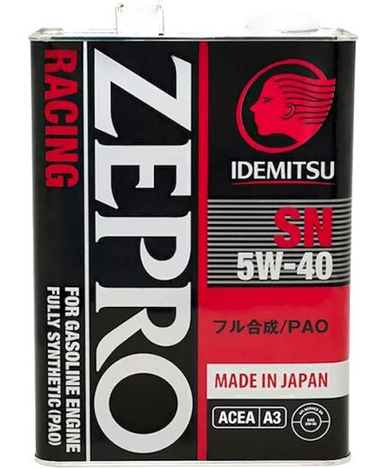 Моторное масло IDEMITSU ZEPRO RACING SN 5W-40 4л