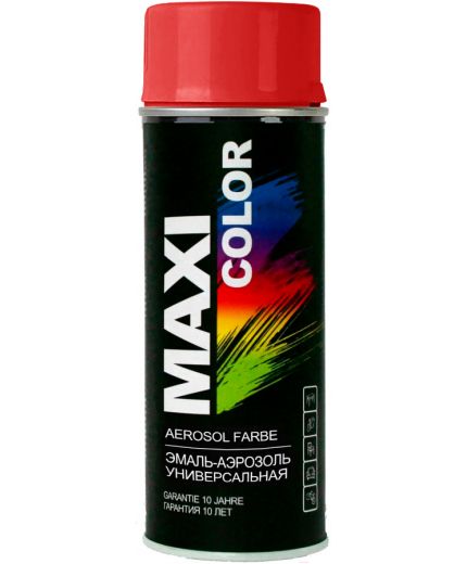 MAXI COLOR Эмаль-аэрозоль универсальная RAL3001 сигнально-красная 400мл