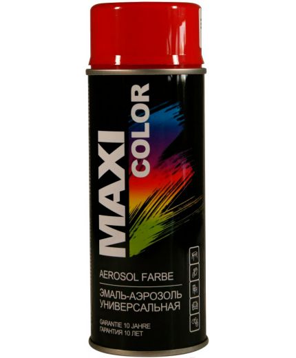 MAXI COLOR Эмаль-аэрозоль универсальная RAL3000 красно-оранжевая 400мл