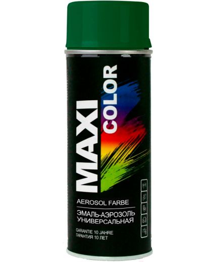 MAXI COLOR Эмаль-аэрозоль универсальная RAL6002 зеленая листва 400мл