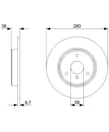 BOSCH Тормозной диск