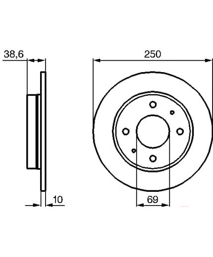 BOSCH Тормозной диск