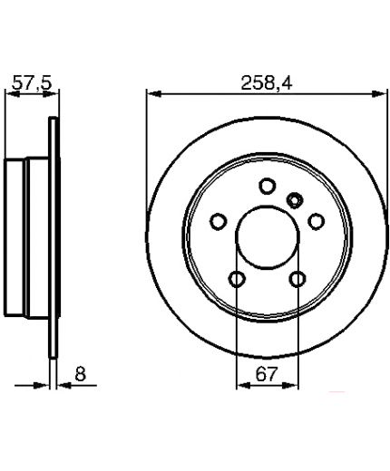 BOSCH Тормозной диск