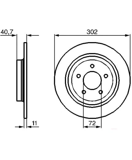 BOSCH Тормозной диск