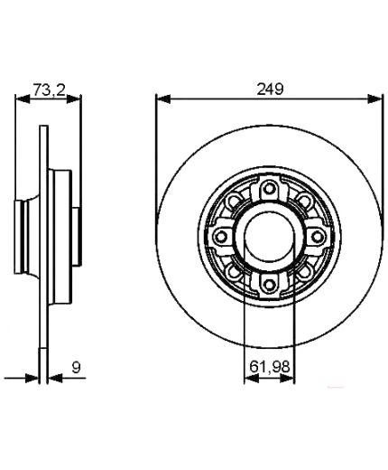 BOSCH Тормозной диск