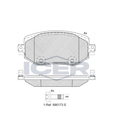ICER Колодки дисковые