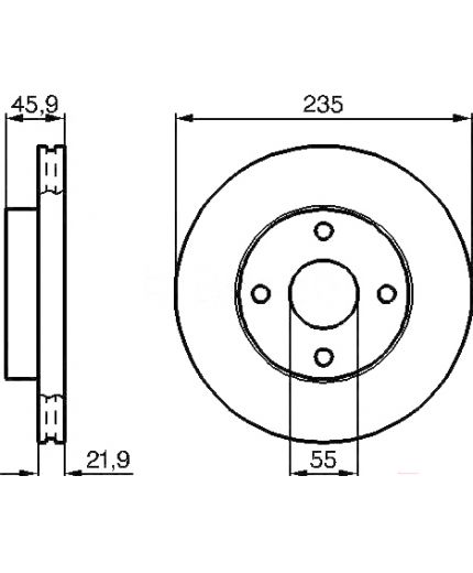 BOSCH Тормозной диск