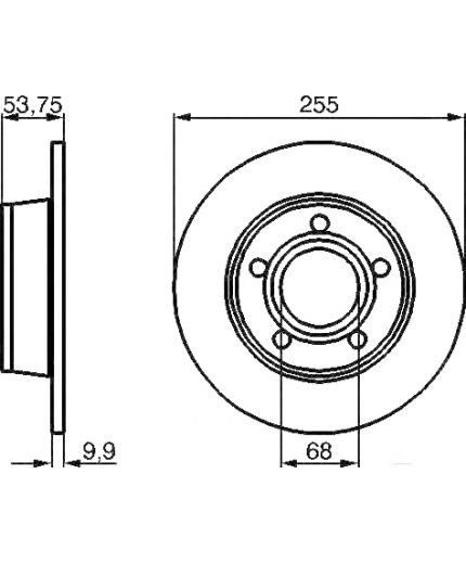BOSCH Тормозной диск
