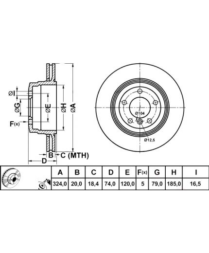 ATE Тормозной диск Фото 2