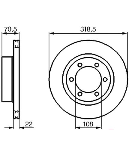 BOSCH Тормозной диск