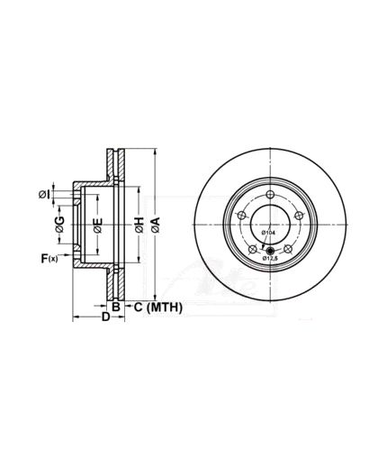 ATE Тормозной диск Фото 2