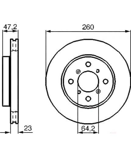 BOSCH Тормозной диск Фото 2