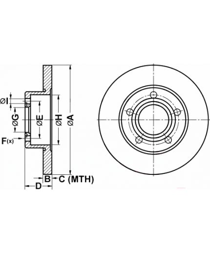ATE Тормозной диск Фото 2