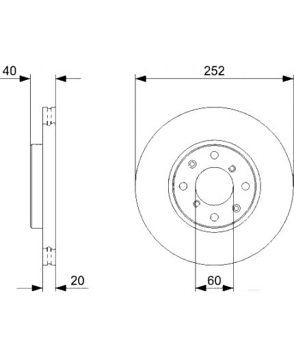 BOSCH Тормозной диск