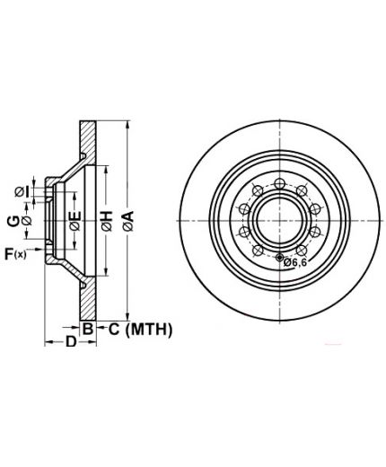 ATE Тормозной диск Фото 2