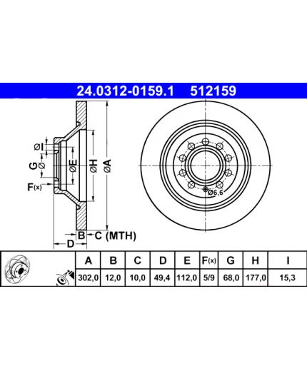 ATE Тормозной диск Фото 3
