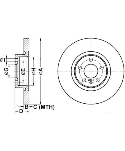 ATE Тормозной диск