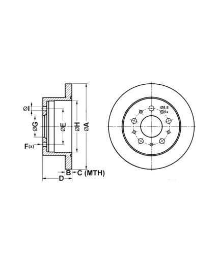 ATE Тормозной диск Фото 2
