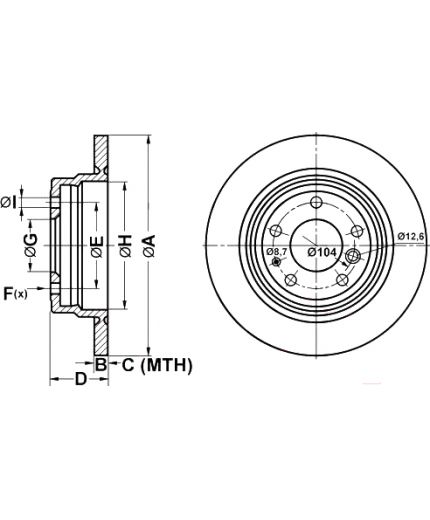 ATE Тормозной диск