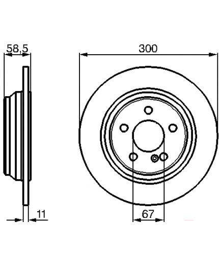 BOSCH Тормозной диск