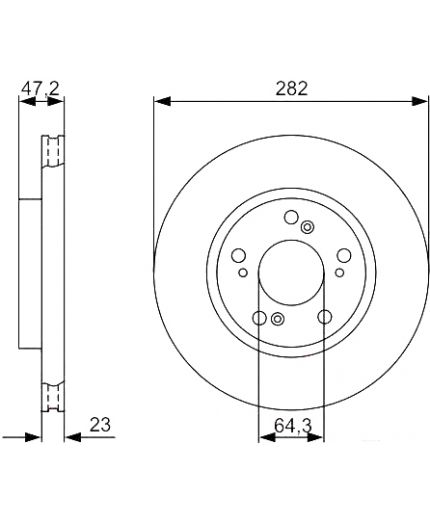 BOSCH Тормозной диск