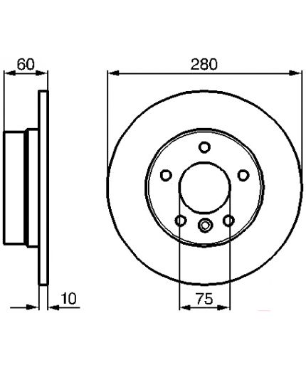 BOSCH Тормозной диск