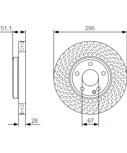 BOSCH Тормозной диск