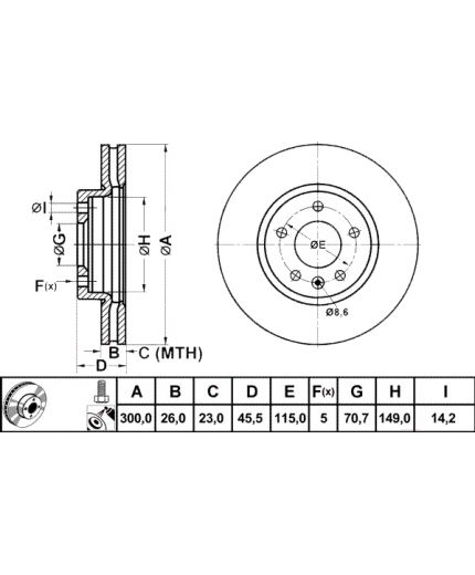 ATE Тормозной диск Фото 2