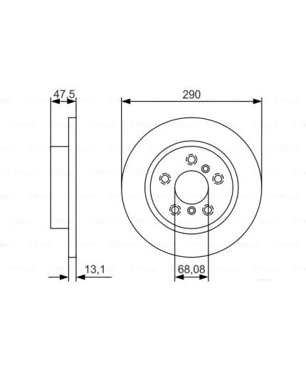 BOSCH Тормозной диск