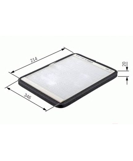 BOSCH Фильтр салонный (без рамки)