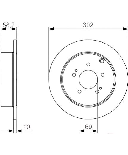 BOSCH Тормозной диск