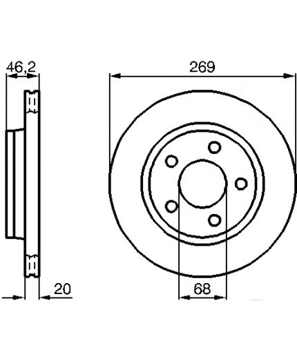 BOSCH Тормозной диск