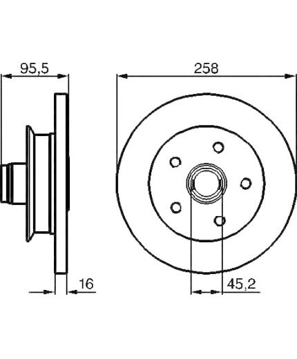 BOSCH Тормозной диск Фото 2